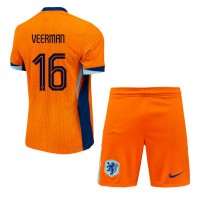 Camisa de time de futebol Holanda Joey Veerman #16 Replicas 1º Equipamento Infantil Europeu 2024 Manga Curta (+ Calças curtas)